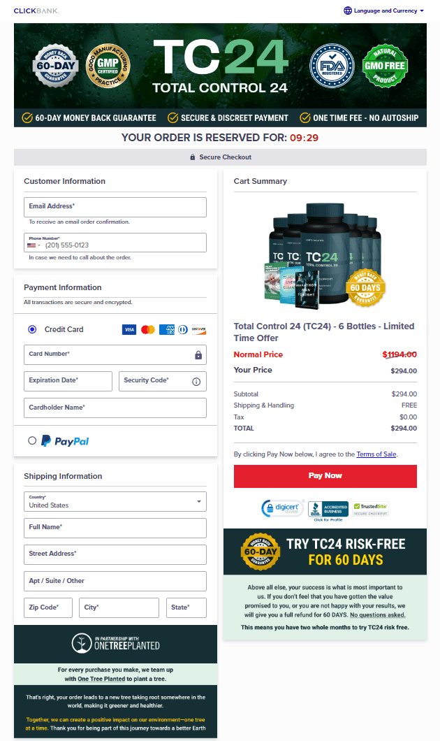 Total Control 24 _Checkout